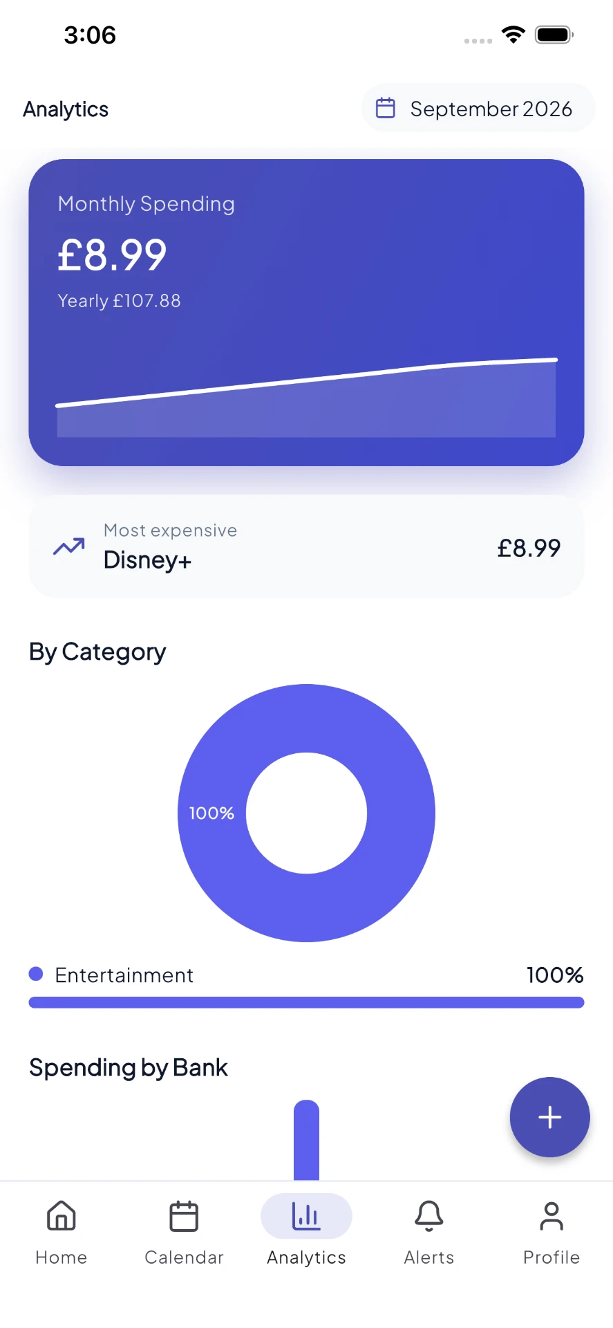 Renly analytics with category breakdown